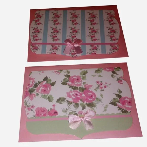 ⭐️2 for $10⭐️Shabby Chic Treasures floral print 8 piece notecard set - Picture 2 of 3